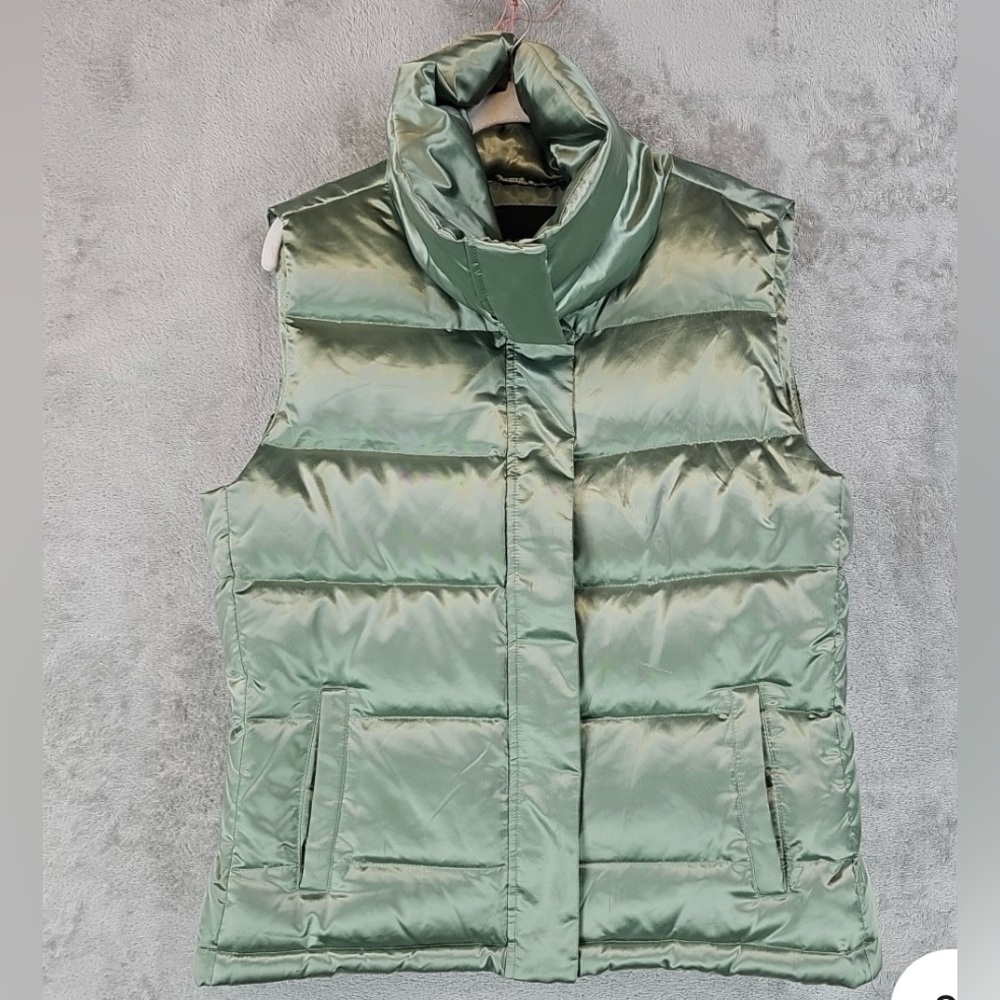 Talbots Light Green Puffer Vest